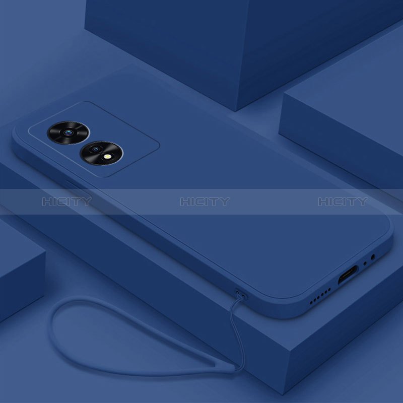 Custodia Silicone Ultra Sottile Morbida 360 Gradi Cover S02 per Oppo A78 5G Blu