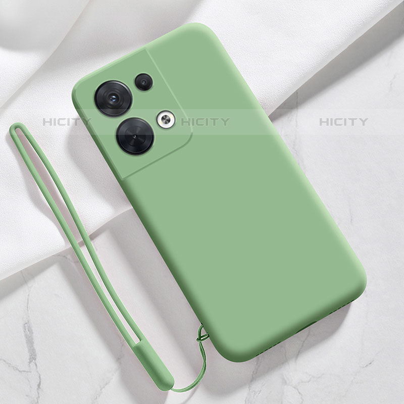 Custodia Silicone Ultra Sottile Morbida 360 Gradi Cover S02 per Oppo Reno9 Pro 5G Verde