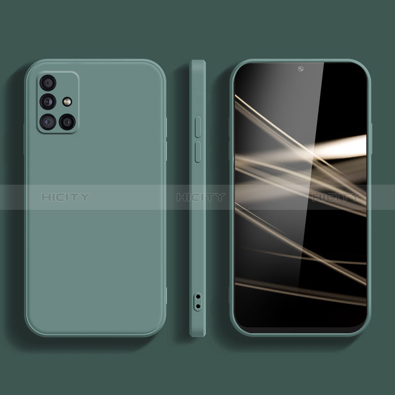 Custodia Silicone Ultra Sottile Morbida 360 Gradi Cover S02 per Samsung Galaxy A51 4G Verde Notte