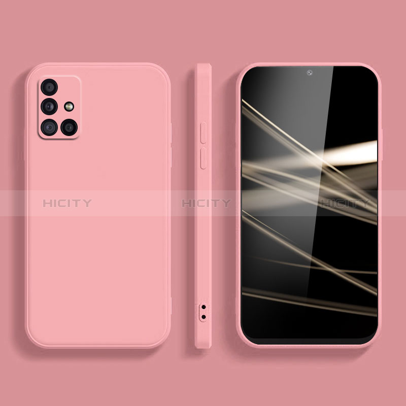 Custodia Silicone Ultra Sottile Morbida 360 Gradi Cover S02 per Samsung Galaxy A51 5G Rosa