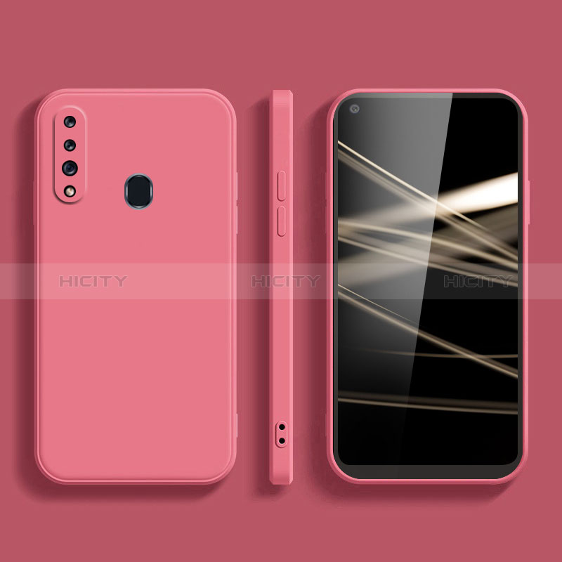 Custodia Silicone Ultra Sottile Morbida 360 Gradi Cover S02 per Samsung Galaxy A60 Rosa Caldo