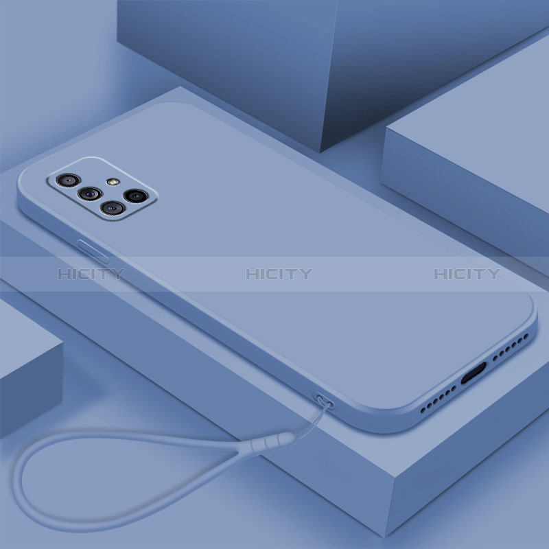 Custodia Silicone Ultra Sottile Morbida 360 Gradi Cover S02 per Samsung Galaxy A71 4G A715 Grigio Lavanda