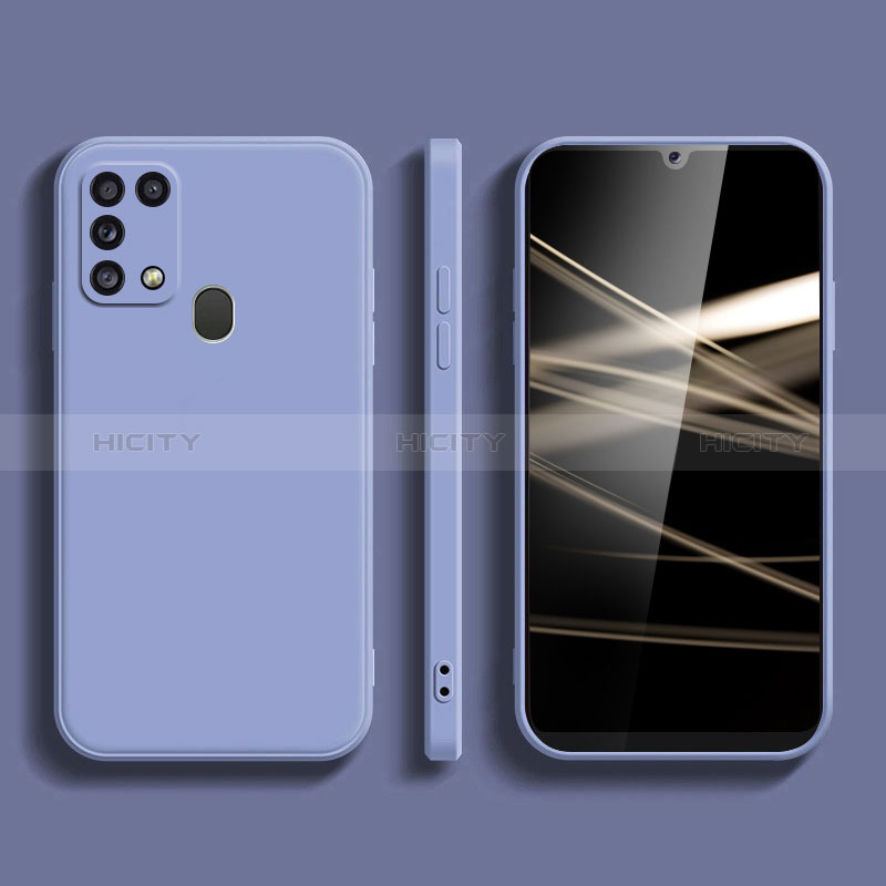Custodia Silicone Ultra Sottile Morbida 360 Gradi Cover S02 per Samsung Galaxy M21s Grigio Lavanda
