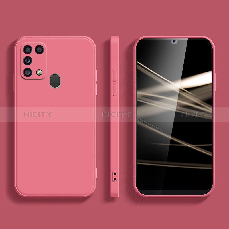 Custodia Silicone Ultra Sottile Morbida 360 Gradi Cover S02 per Samsung Galaxy M21s Rosa Caldo