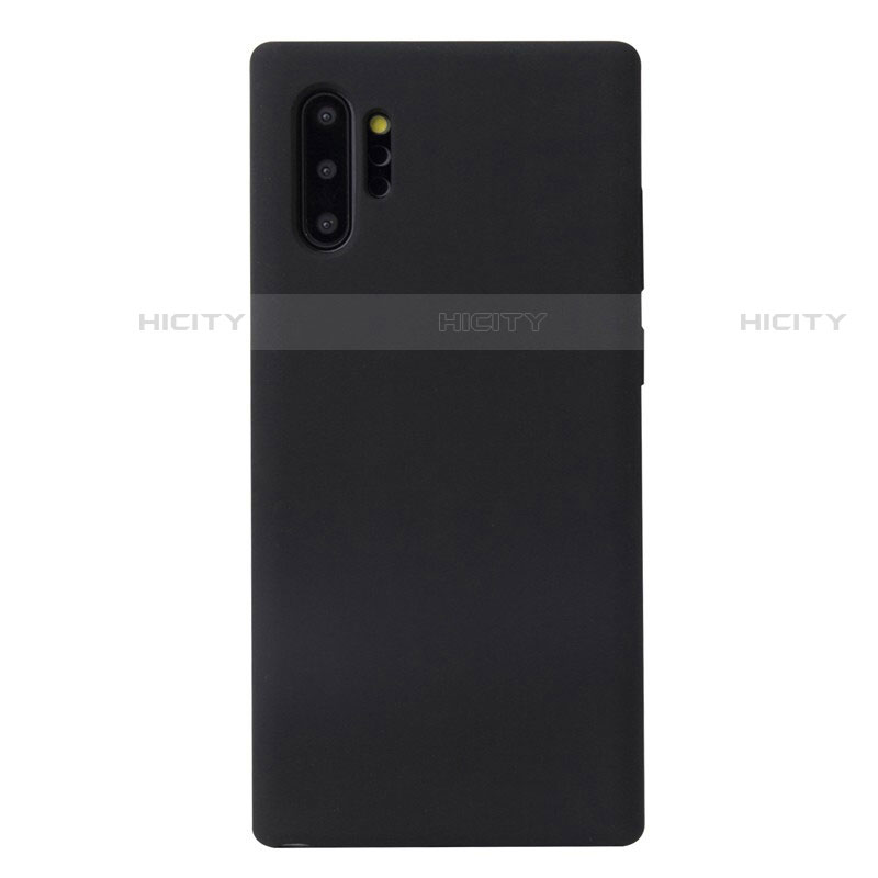 Custodia Silicone Ultra Sottile Morbida 360 Gradi Cover S02 per Samsung Galaxy Note 10 Plus Nero