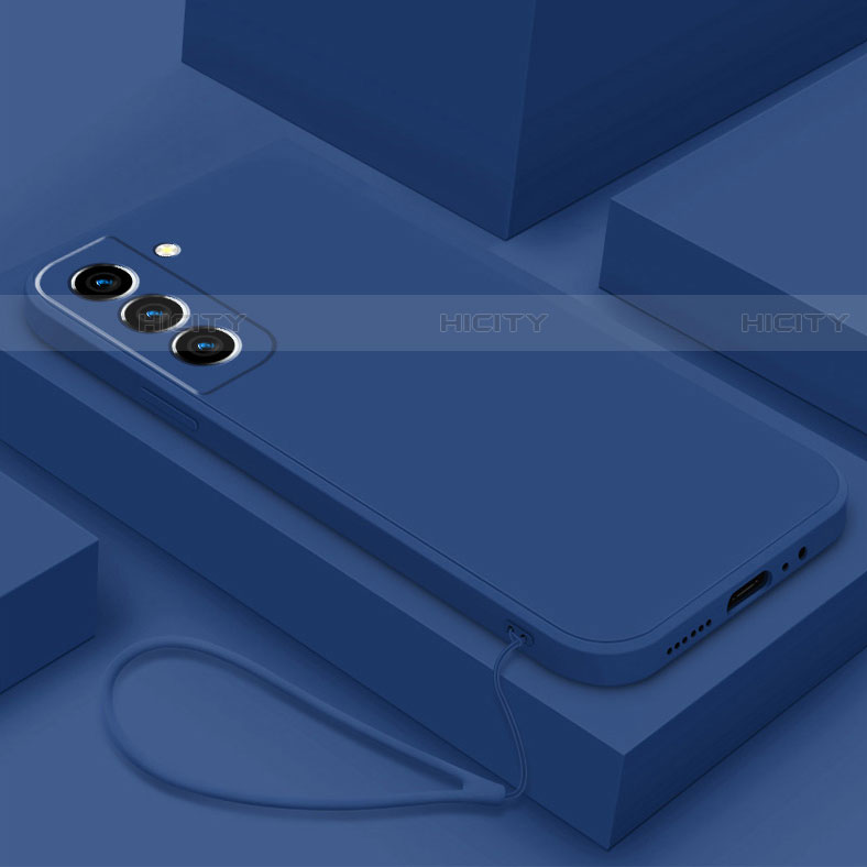 Custodia Silicone Ultra Sottile Morbida 360 Gradi Cover S02 per Samsung Galaxy S21 FE 5G Blu