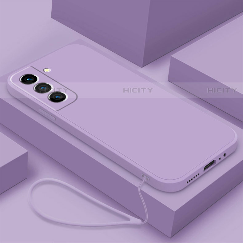 Custodia Silicone Ultra Sottile Morbida 360 Gradi Cover S02 per Samsung Galaxy S21 Plus 5G Viola