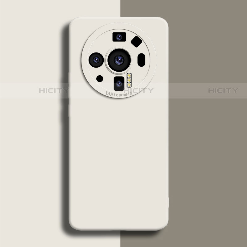 Custodia Silicone Ultra Sottile Morbida 360 Gradi Cover S02 per Xiaomi Mi 12 Ultra 5G Bianco
