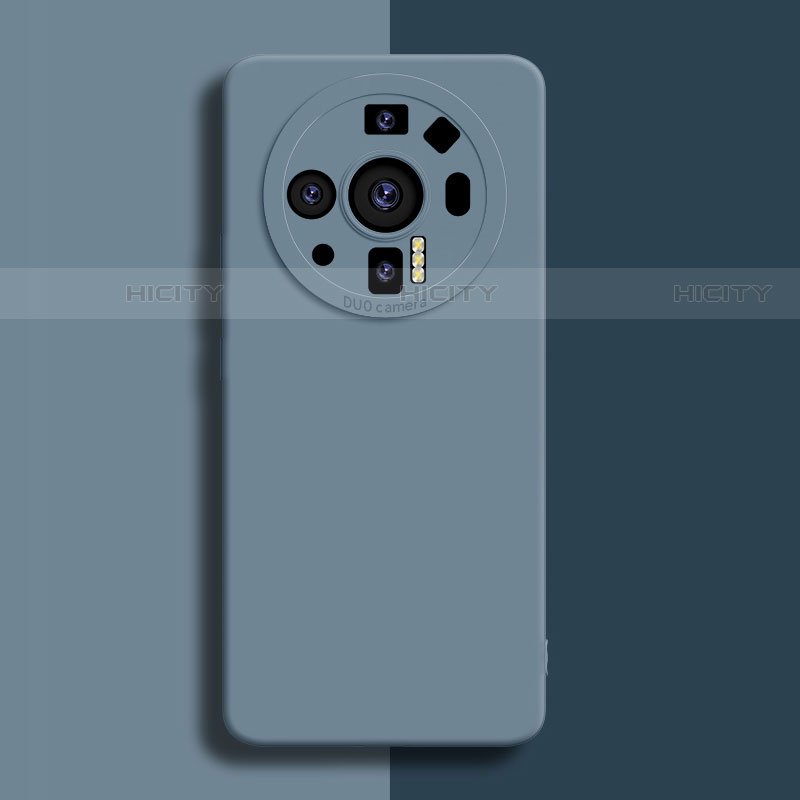 Custodia Silicone Ultra Sottile Morbida 360 Gradi Cover S02 per Xiaomi Mi 12 Ultra 5G Grigio Lavanda