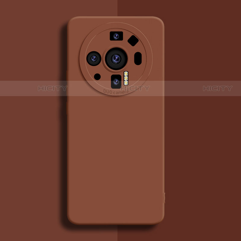 Custodia Silicone Ultra Sottile Morbida 360 Gradi Cover S02 per Xiaomi Mi 12S Ultra 5G Marrone