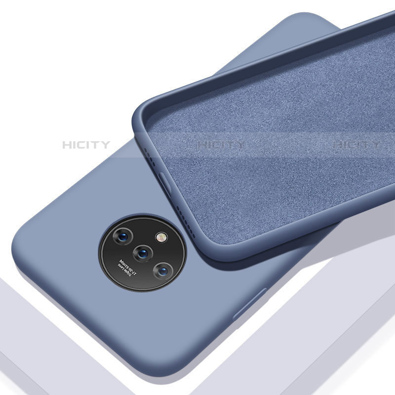Custodia Silicone Ultra Sottile Morbida 360 Gradi Cover S03 per OnePlus 7T Cielo Blu