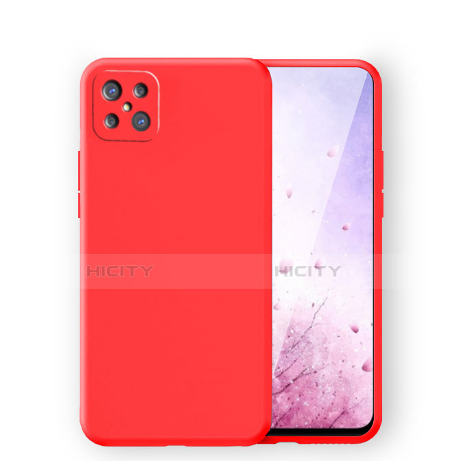 Custodia Silicone Ultra Sottile Morbida 360 Gradi Cover S03 per Oppo Reno4 Z 5G Rosso