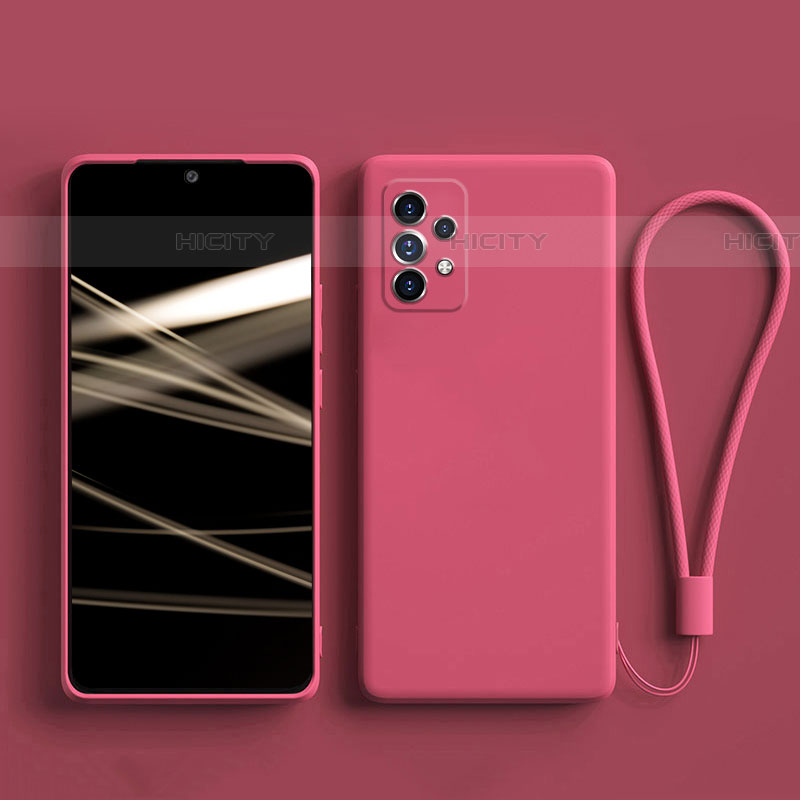 Custodia Silicone Ultra Sottile Morbida 360 Gradi Cover S03 per Samsung Galaxy A52 5G Rosa Caldo