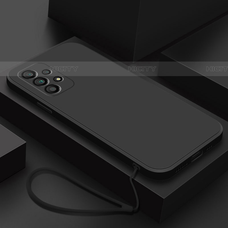 Custodia Silicone Ultra Sottile Morbida 360 Gradi Cover S03 per Samsung Galaxy A53 5G Nero