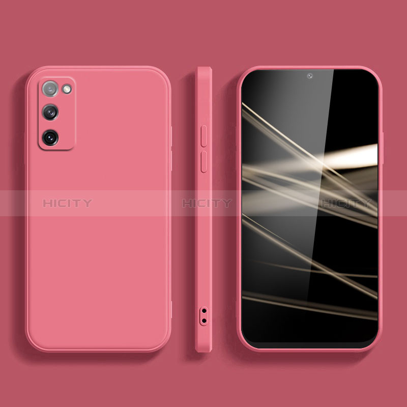 Custodia Silicone Ultra Sottile Morbida 360 Gradi Cover S03 per Samsung Galaxy S20 Lite 5G Rosa Caldo