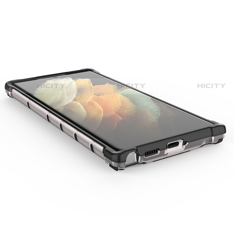 Custodia Silicone Ultra Sottile Morbida 360 Gradi Cover S03 per Samsung Galaxy S21 Ultra 5G