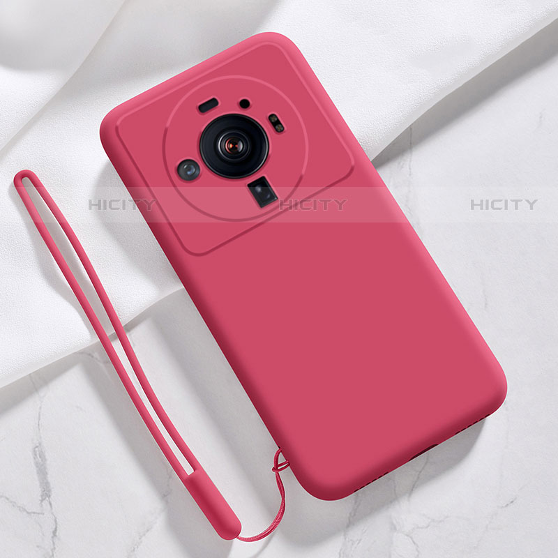 Custodia Silicone Ultra Sottile Morbida 360 Gradi Cover S03 per Xiaomi Mi 12 Ultra 5G Rosso