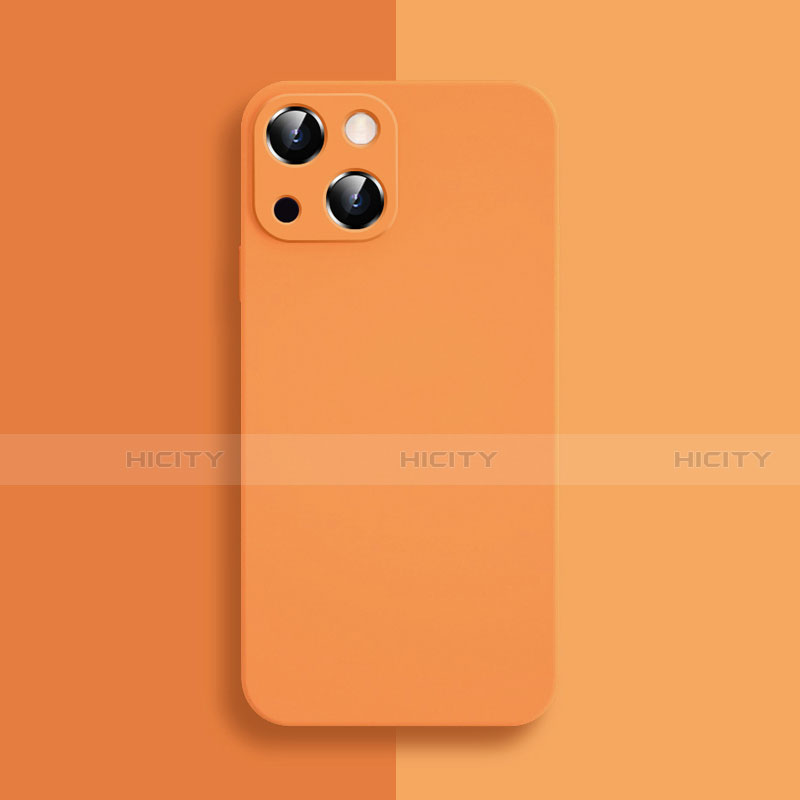 Custodia Silicone Ultra Sottile Morbida 360 Gradi Cover S04 per Apple iPhone 13 Arancione