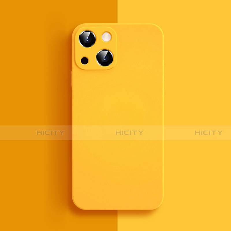 Custodia Silicone Ultra Sottile Morbida 360 Gradi Cover S04 per Apple iPhone 13 Giallo