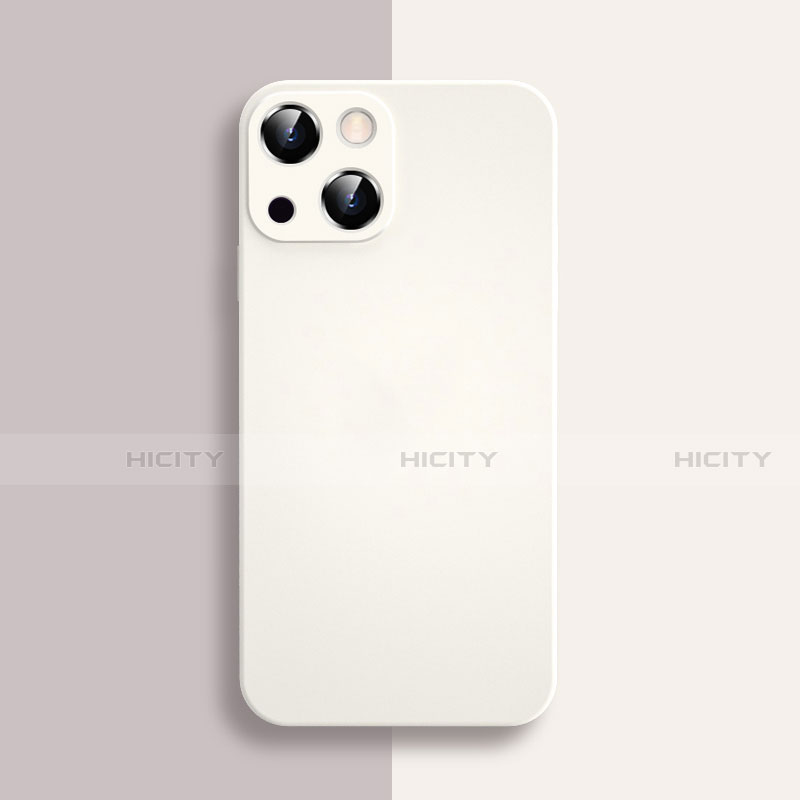 Custodia Silicone Ultra Sottile Morbida 360 Gradi Cover S04 per Apple iPhone 13 Mini Bianco