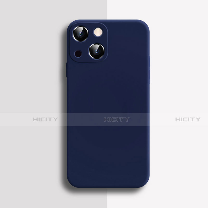 Custodia Silicone Ultra Sottile Morbida 360 Gradi Cover S04 per Apple iPhone 13 Mini Blu
