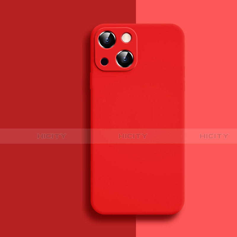 Custodia Silicone Ultra Sottile Morbida 360 Gradi Cover S04 per Apple iPhone 13 Mini Rosso