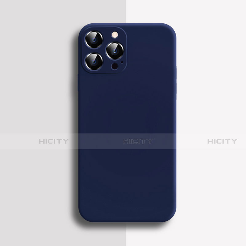 Custodia Silicone Ultra Sottile Morbida 360 Gradi Cover S04 per Apple iPhone 13 Pro Blu