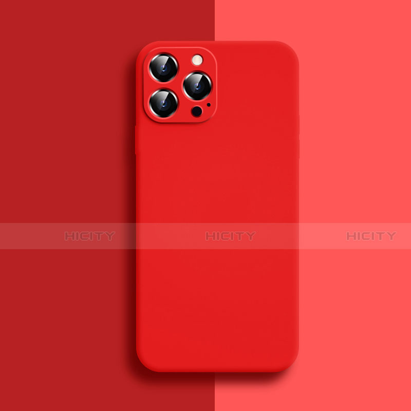Custodia Silicone Ultra Sottile Morbida 360 Gradi Cover S04 per Apple iPhone 13 Pro Rosso
