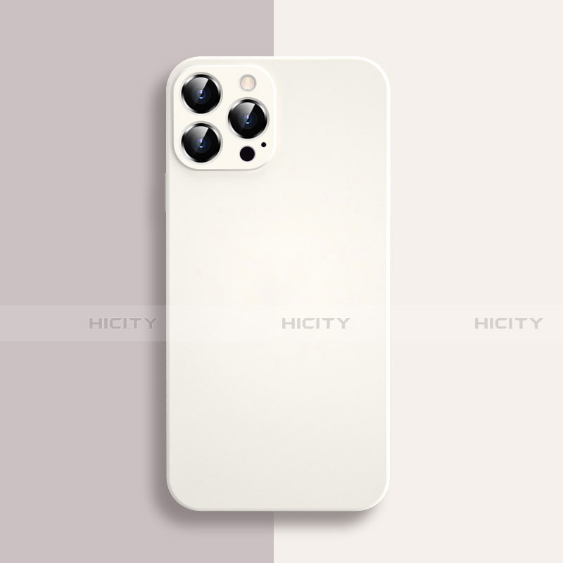 Custodia Silicone Ultra Sottile Morbida 360 Gradi Cover S04 per Apple iPhone 15 Pro Bianco
