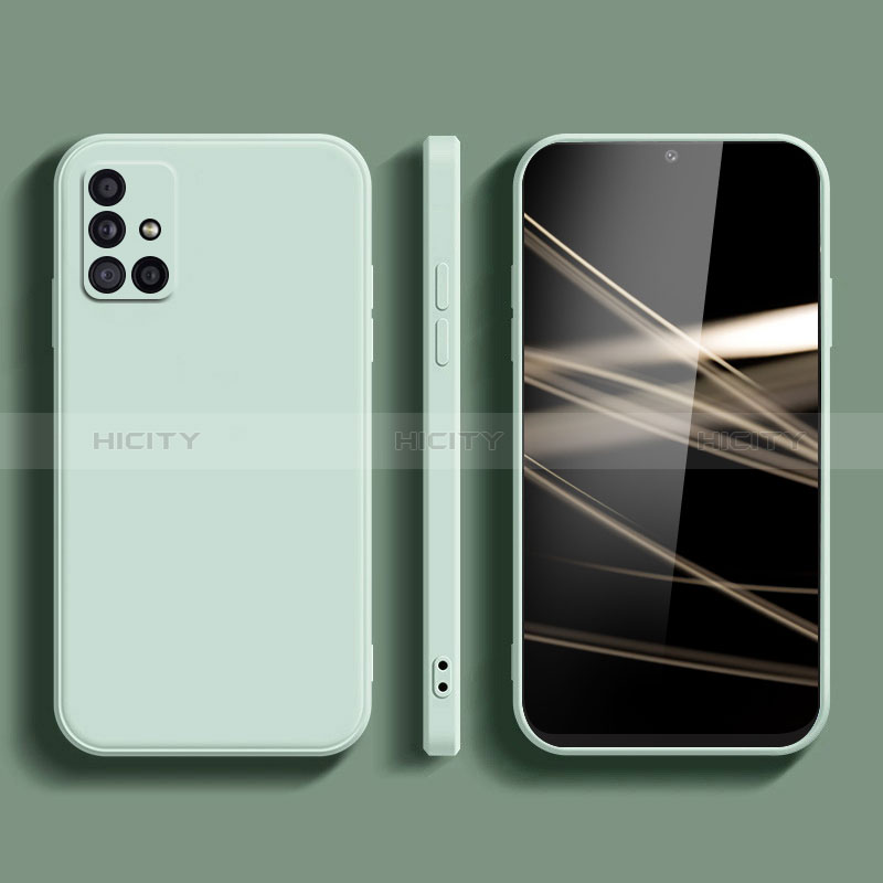 Custodia Silicone Ultra Sottile Morbida 360 Gradi Cover S04 per Samsung Galaxy A71 4G A715 Verde Pastello