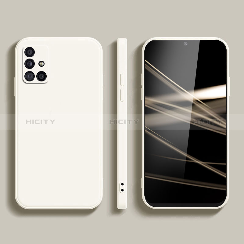 Custodia Silicone Ultra Sottile Morbida 360 Gradi Cover S04 per Samsung Galaxy M51 Bianco