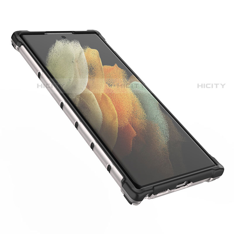 Custodia Silicone Ultra Sottile Morbida 360 Gradi Cover S04 per Samsung Galaxy S21 Ultra 5G