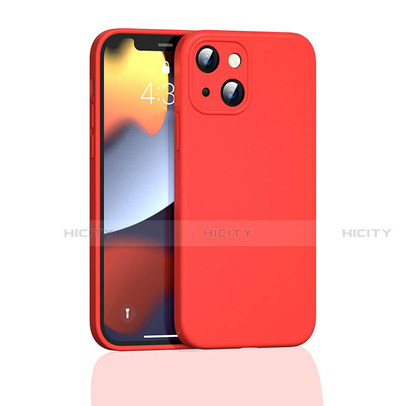 Custodia Silicone Ultra Sottile Morbida 360 Gradi Cover S05 per Apple iPhone 13 Mini Rosso