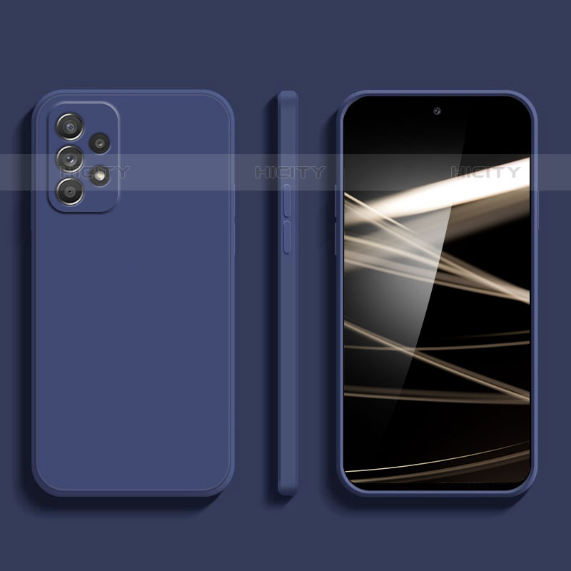 Custodia Silicone Ultra Sottile Morbida 360 Gradi Cover S05 per Samsung Galaxy M32 5G Blu