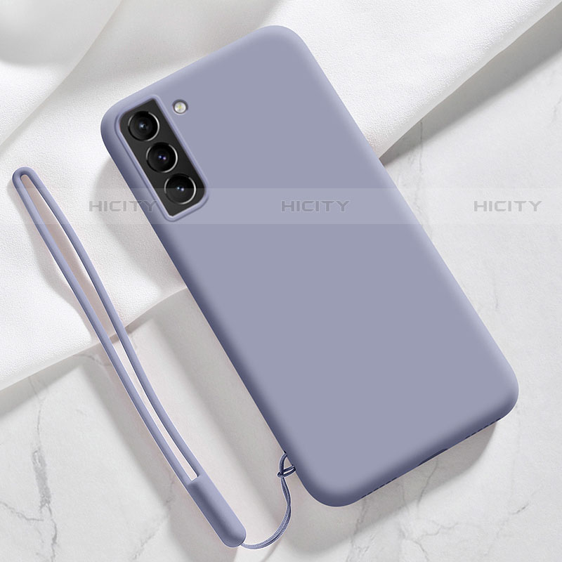 Custodia Silicone Ultra Sottile Morbida 360 Gradi Cover S05 per Samsung Galaxy S22 5G Grigio Lavanda