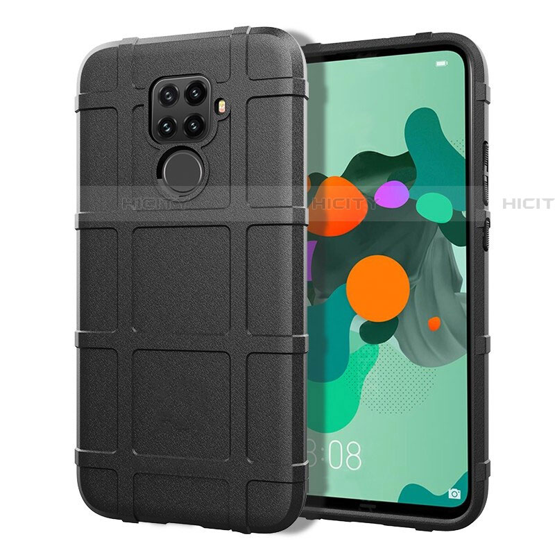 Custodia Silicone Ultra Sottile Morbida 360 Gradi Cover S07 per Huawei Nova 5i Pro Nero