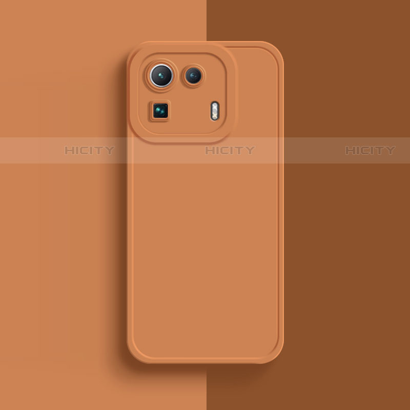 Custodia Silicone Ultra Sottile Morbida 360 Gradi Cover S07 per Xiaomi Mi 11 Pro 5G Arancione