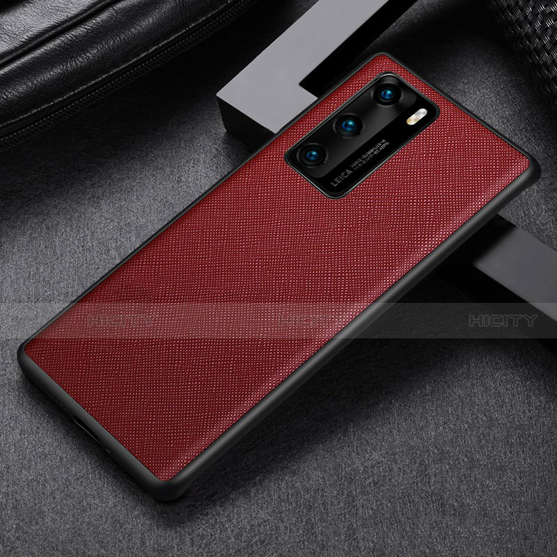 Custodia Silicone Ultra Sottile Morbida 360 Gradi Cover S08 per Huawei P40 Rosso
