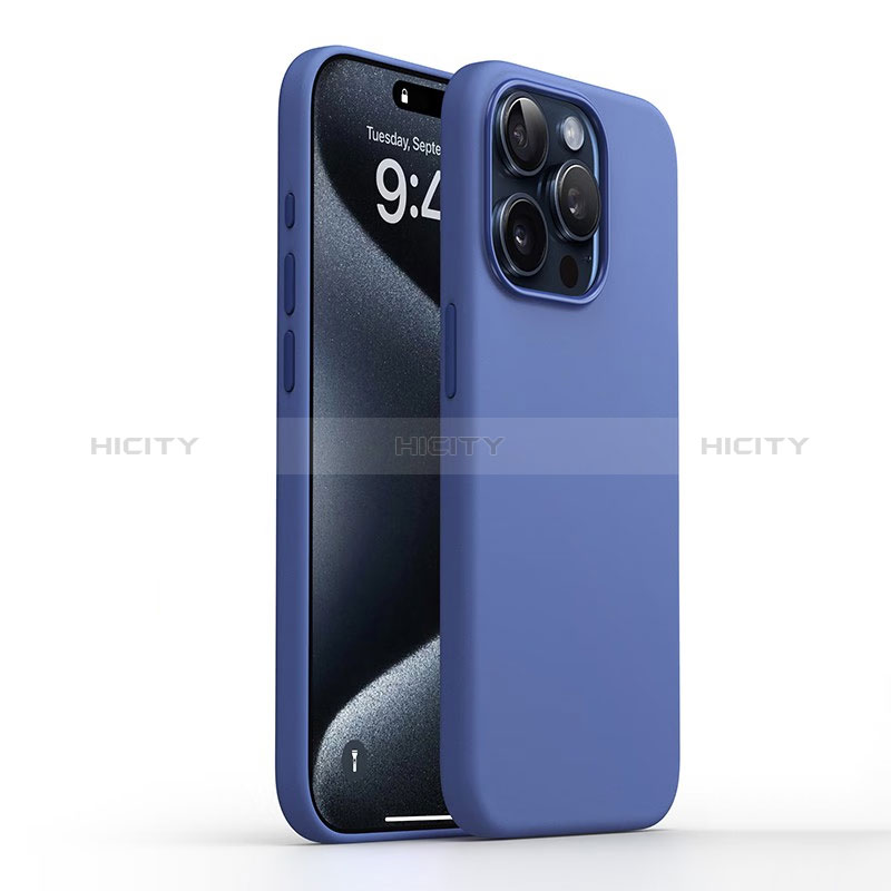 Custodia Silicone Ultra Sottile Morbida 360 Gradi Cover YK1 per Apple iPhone 14 Pro Blu