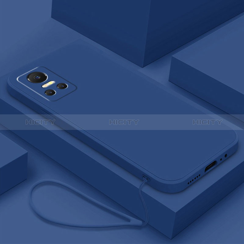 Custodia Silicone Ultra Sottile Morbida 360 Gradi Cover YK1 per Realme GT Neo3 5G Blu
