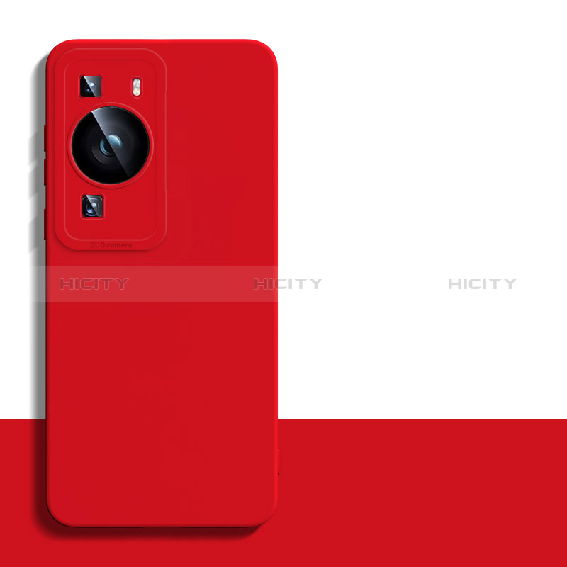 Custodia Silicone Ultra Sottile Morbida 360 Gradi Cover YK2 per Huawei P60 Rosso