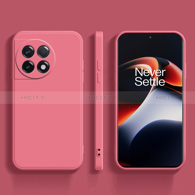 Custodia Silicone Ultra Sottile Morbida 360 Gradi Cover YK2 per OnePlus 11R 5G Rosa Caldo