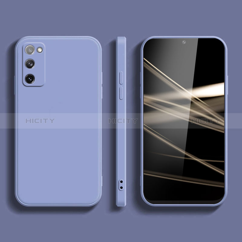 Custodia Silicone Ultra Sottile Morbida 360 Gradi Cover YK2 per Samsung Galaxy S20 5G Grigio Lavanda