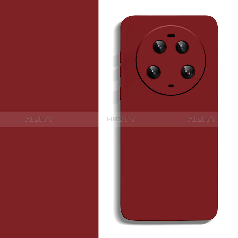 Custodia Silicone Ultra Sottile Morbida 360 Gradi Cover YK2 per Xiaomi Mi 13 Ultra 5G Rosso Rosa