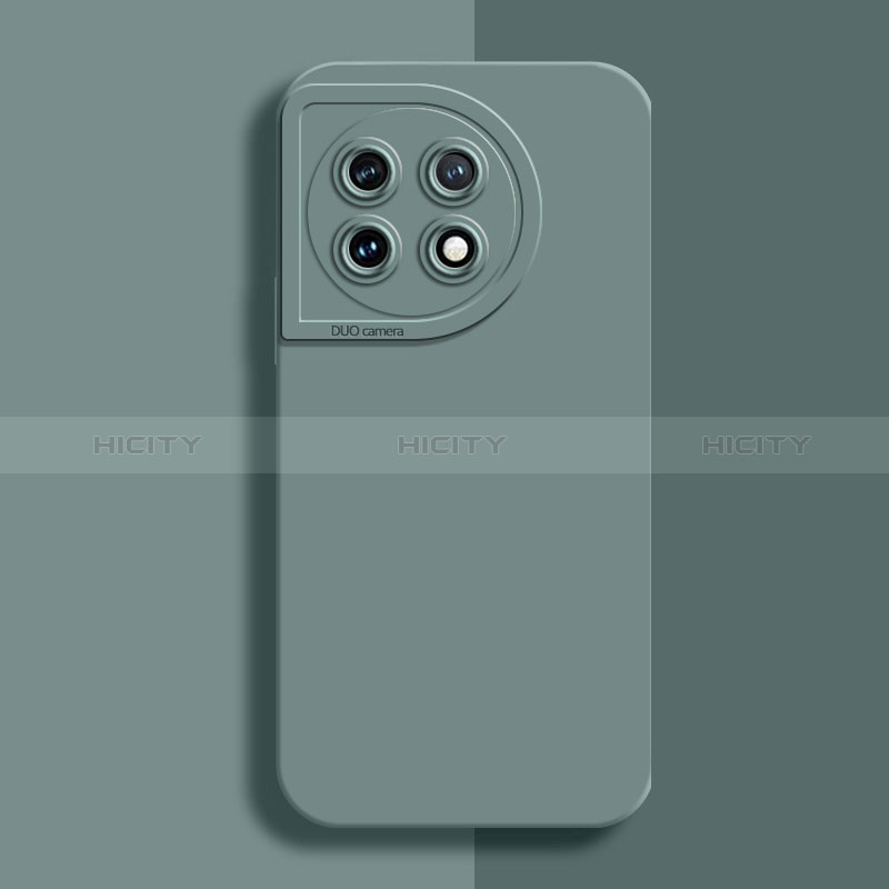 Custodia Silicone Ultra Sottile Morbida 360 Gradi Cover YK6 per OnePlus 11 5G Verde Militare