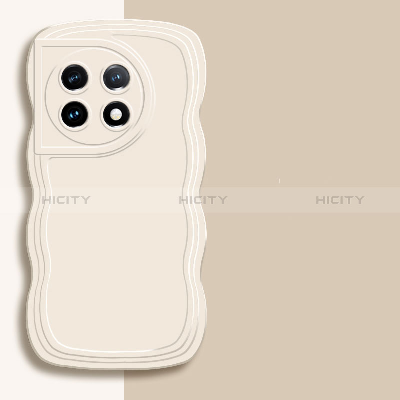 Custodia Silicone Ultra Sottile Morbida 360 Gradi Cover YK7 per OnePlus 11 5G Bianco