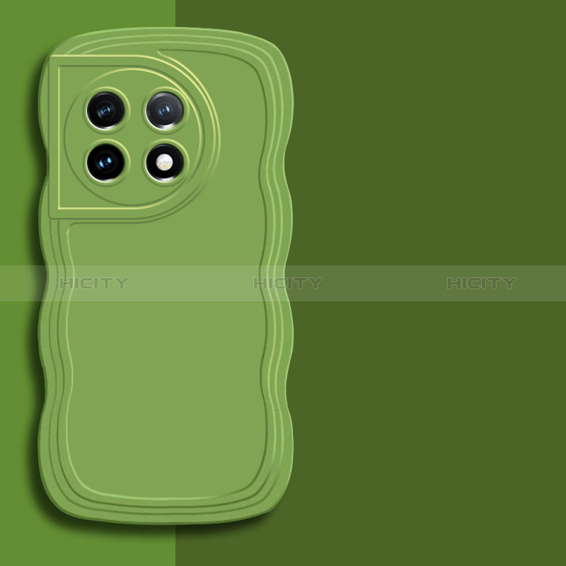 Custodia Silicone Ultra Sottile Morbida 360 Gradi Cover YK7 per OnePlus Ace 2 5G Verde