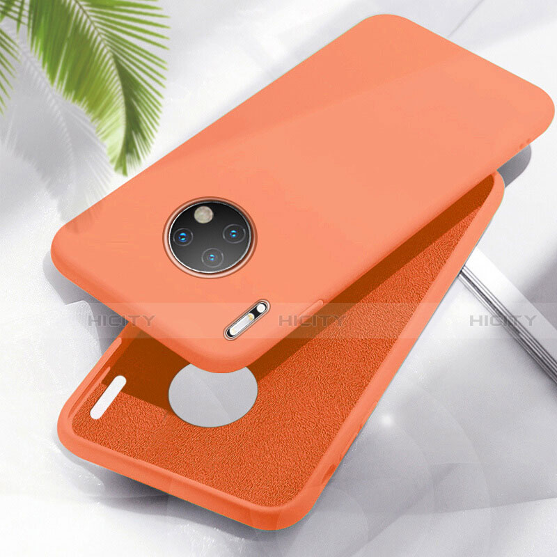 Custodia Silicone Ultra Sottile Morbida 360 Gradi Cover Z05 per Huawei Mate 30 5G Arancione