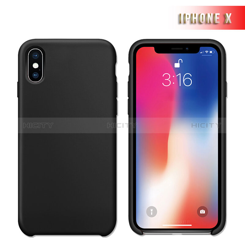 Custodia Silicone Ultra Sottile Morbida 360 Gradi M02 per Apple iPhone Xs Max Nero