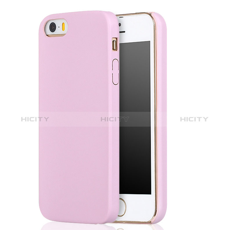 Custodia Silicone Ultra Sottile Morbida 360 Gradi per Apple iPhone 5S Rosa